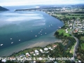 Houhora harbour and Pukenui village, a short walk from Pukenui Holiday Park