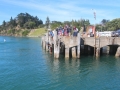 fishing at Pukenui Wahrf, a short walk from Pukenui Holiday Park