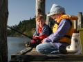 fishing at Pukenui Wahrf, a short walk from Pukenui Holiday Park