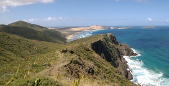 View from the cliff tops on the walking track from Tapotupotu Bay, 50 minutes drive from Pukenui Holiday Park